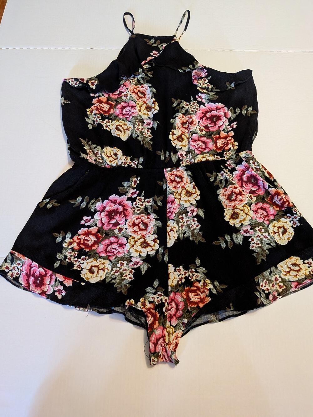 Boho Floral shorts romper
